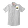 Short Sleeve Striped Industrial Work Shirt Thumbnail