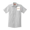 Short Sleeve Striped Industrial Work Shirt Thumbnail