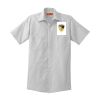 Short Sleeve Striped Industrial Work Shirt Thumbnail