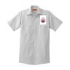Short Sleeve Striped Industrial Work Shirt Thumbnail