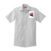 Short Sleeve Striped Industrial Work Shirt Thumbnail