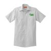 Short Sleeve Striped Industrial Work Shirt Thumbnail