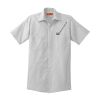 Short Sleeve Striped Industrial Work Shirt Thumbnail