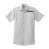 Short Sleeve Striped Industrial Work Shirt Thumbnail