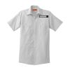 Short Sleeve Striped Industrial Work Shirt Thumbnail