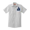 Short Sleeve Striped Industrial Work Shirt Thumbnail