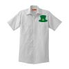 Short Sleeve Striped Industrial Work Shirt Thumbnail