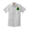 Short Sleeve Striped Industrial Work Shirt Thumbnail