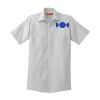 Short Sleeve Striped Industrial Work Shirt Thumbnail
