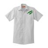 Short Sleeve Striped Industrial Work Shirt Thumbnail