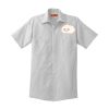 Short Sleeve Striped Industrial Work Shirt Thumbnail