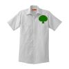 Short Sleeve Striped Industrial Work Shirt Thumbnail