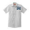 Short Sleeve Striped Industrial Work Shirt Thumbnail