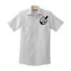 Short Sleeve Striped Industrial Work Shirt Thumbnail