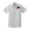 Short Sleeve Striped Industrial Work Shirt Thumbnail