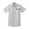 Short Sleeve Striped Industrial Work Shirt Thumbnail