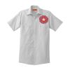 Short Sleeve Striped Industrial Work Shirt Thumbnail